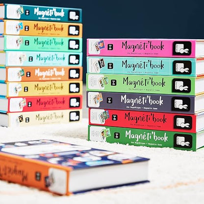 Janod - Magneti'Book Dinosaurios - Juego Educativo magnético 50 Piezas - Desarrollo de Habilidades motoras Finas y la imaginación - A Partir de 3 años