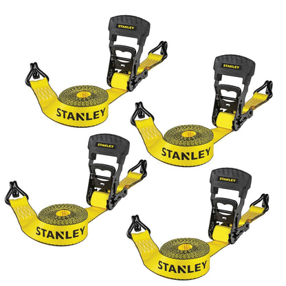 Stanley S10002 Correas de Carraca 1 Pulgada x 10 Pies Juego de 2 - Transporte de carga pesada (paquete de 4)
