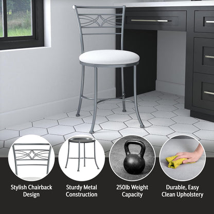 Hillsdale Furniture Dutton - Taburete de Cambiador, Chapado en Cromo