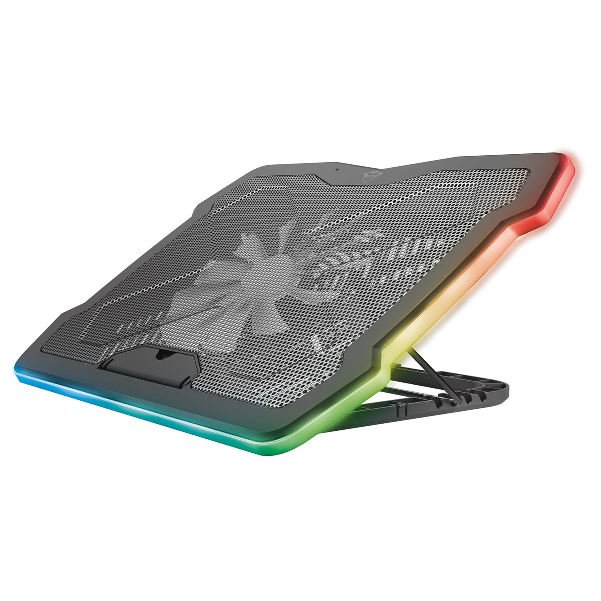 Trust Gaming GXTrust 1126 Aura Base de Refrigeración para Laptop Gamer de hasta 17.3” – Ventilador de 7.8", Modo Silencioso, Ángulos Ajustables, Iluminación Multicolor
