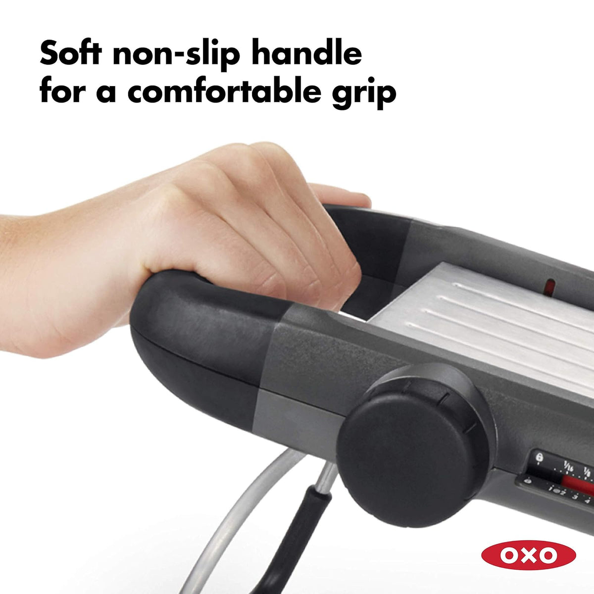 OXO Good Grips – Mandolina del chef 2.0 | Crea fácilmente rebanadas precisas para resultados de calidad profesional, hojas de arruga/gofre, hoja de acero inoxidable