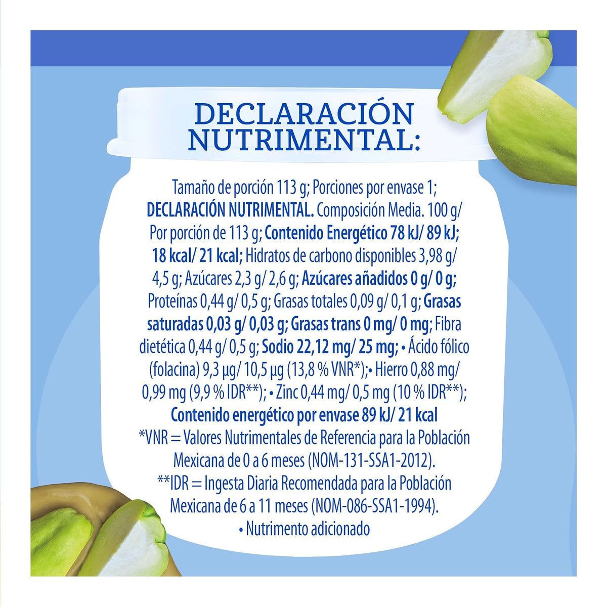 Gerber Papilla Etapa 2 Chayote, Paquete de 12 Frascos de 113 g c/u