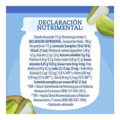 Gerber Papilla Etapa 2 Chayote, Paquete de 12 Frascos de 113 g c/u