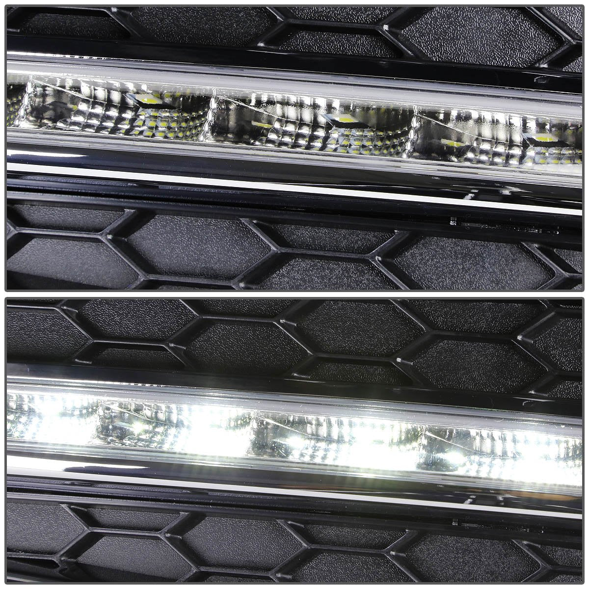 DNA Motoring FL-ZTL-157-CH Luz diurna, lado del conductor y del pasajero
