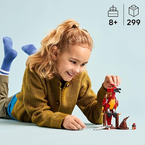 LEGO Harry Potter Fawkes : Fénix de Dumbledore Juguete, Figura de una Criatura Mítica, Mágico Regalo para Niñas y Niños de 8 Años o Más, Incluye el Sombrero Seleccionador 76448