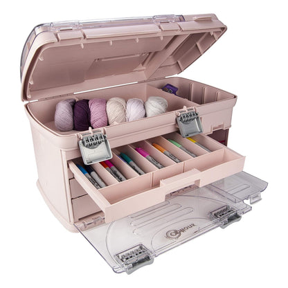 CREATIVE OPTIONS - Sistema grande de organización de tres cajones, con dos compartimentos utilitarios pequeños: almacenamiento de baterías, almacenamiento de joyas, almacenamiento de piezas pequeñas, almacenamiento de manualidades, almacenamiento de costu