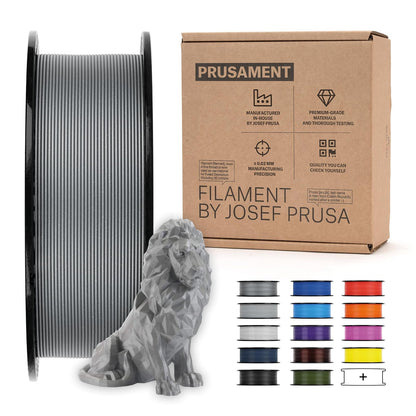 Prusament Galaxy Silver, filamento PLA de 1,75 mm, 1 kg (2,2 libras), tolerancia de diámetro +/- 0,02 mm
