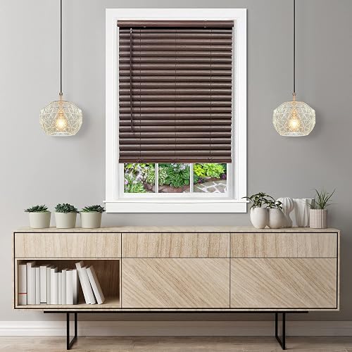 Achim Home Furnishings Cordless GII Luna 2" Vinyl Venetian Blind, 48" x 64", Mahogany