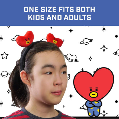 Concept One Bt21 Line Friends 3D - Diadema bordada de felpa para mujer Cinta del pelo para Mujer