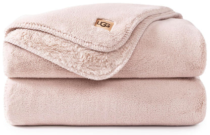 UGG Whitecap - Manta de Felpa de Forro Polar, Ligera, Suave, acogedora para sofá, decoración del hogar de Lujo para Sala de Estar, Lavable a máquina, Mantas de Franela hipoalergénicas, 50 x 70