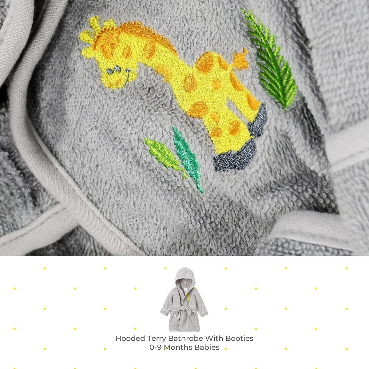 Spasilk - Albornoz de felpa con capucha 100% algodón con botines, regalos para bebé y niño, regalo de ducha