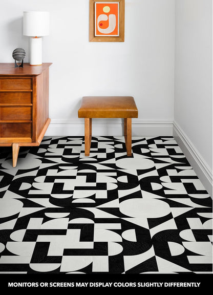 FloorPops x Very Gay Paint Gia - Azulejos métricos para despegar y pegar en blanco y negro, FP6334