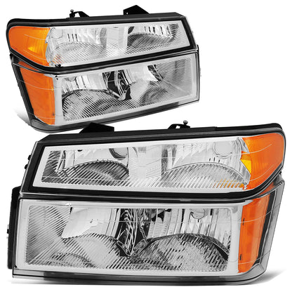 DNA Motoring Conjunto de Faros Delanteros, Lado Conductor y Pasajero - HL-OH-CCOL044P-CH-AM