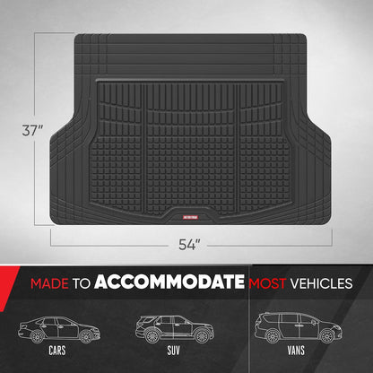 Motor Trend Premium FlexTough - Alfombrilla de Carga con Agarre de tracción y diseño Fresco, Resistente y Recortable para baúl de Automóvil, camión, SUV, Negro (DB220-B2)