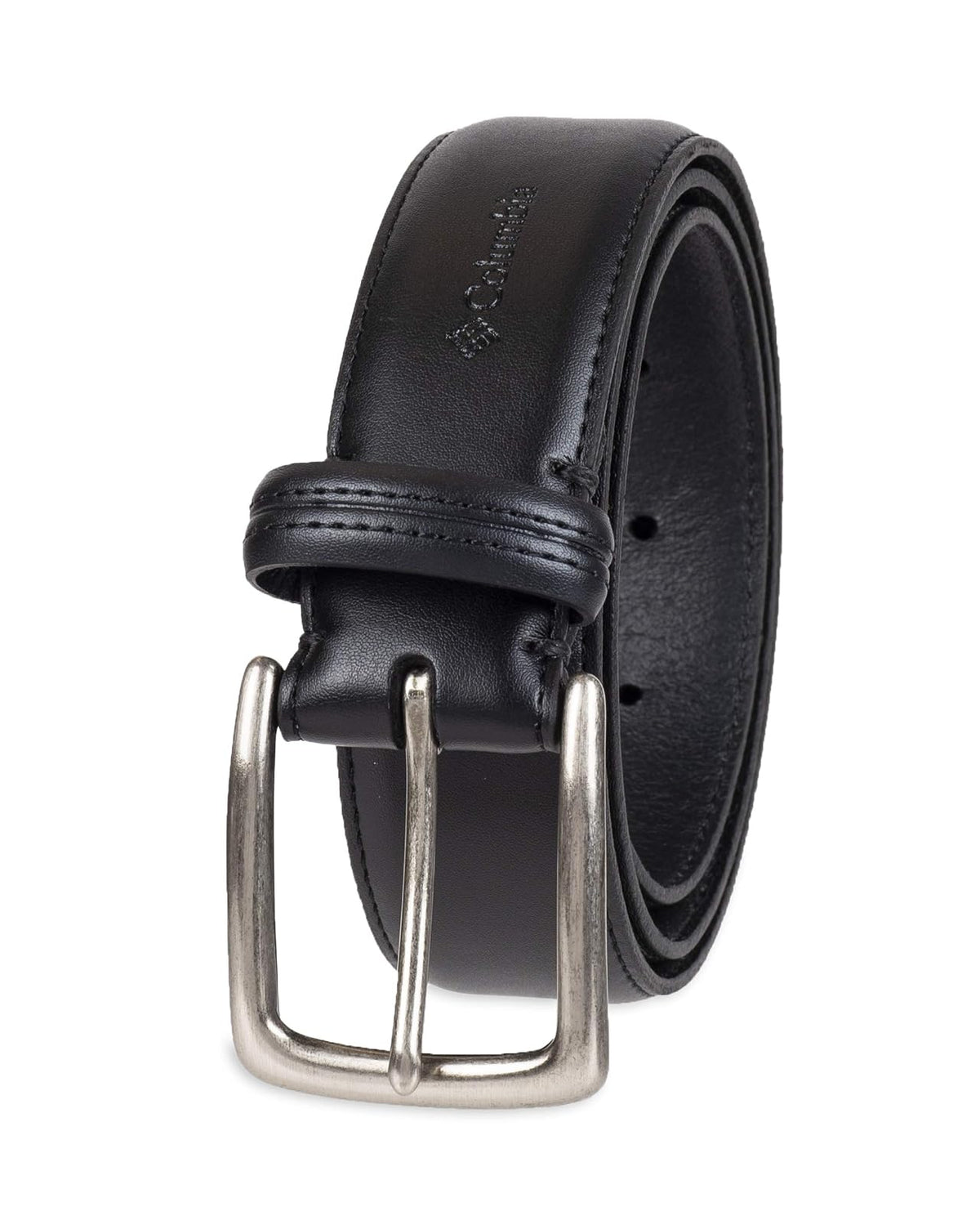Columbia Cinturón cosido con logotipo de Trinity – Vestido casual con hebilla de una sola punta para jeans, caqui Cinturón para Hombre - Negro - - Grande