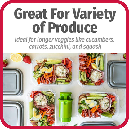 GoodCook Divisor diario de frutas y verduras – Cuartos de frutas y verduras más pequeñas, ideal para preparar comidas y platos de sartén, rebanado seguro y sin desorden