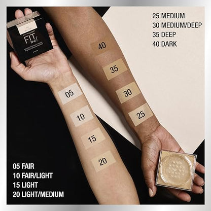 Maybelline Polvo de Maquillaje Fit Me Loose Powder, Tono Light, 20 g