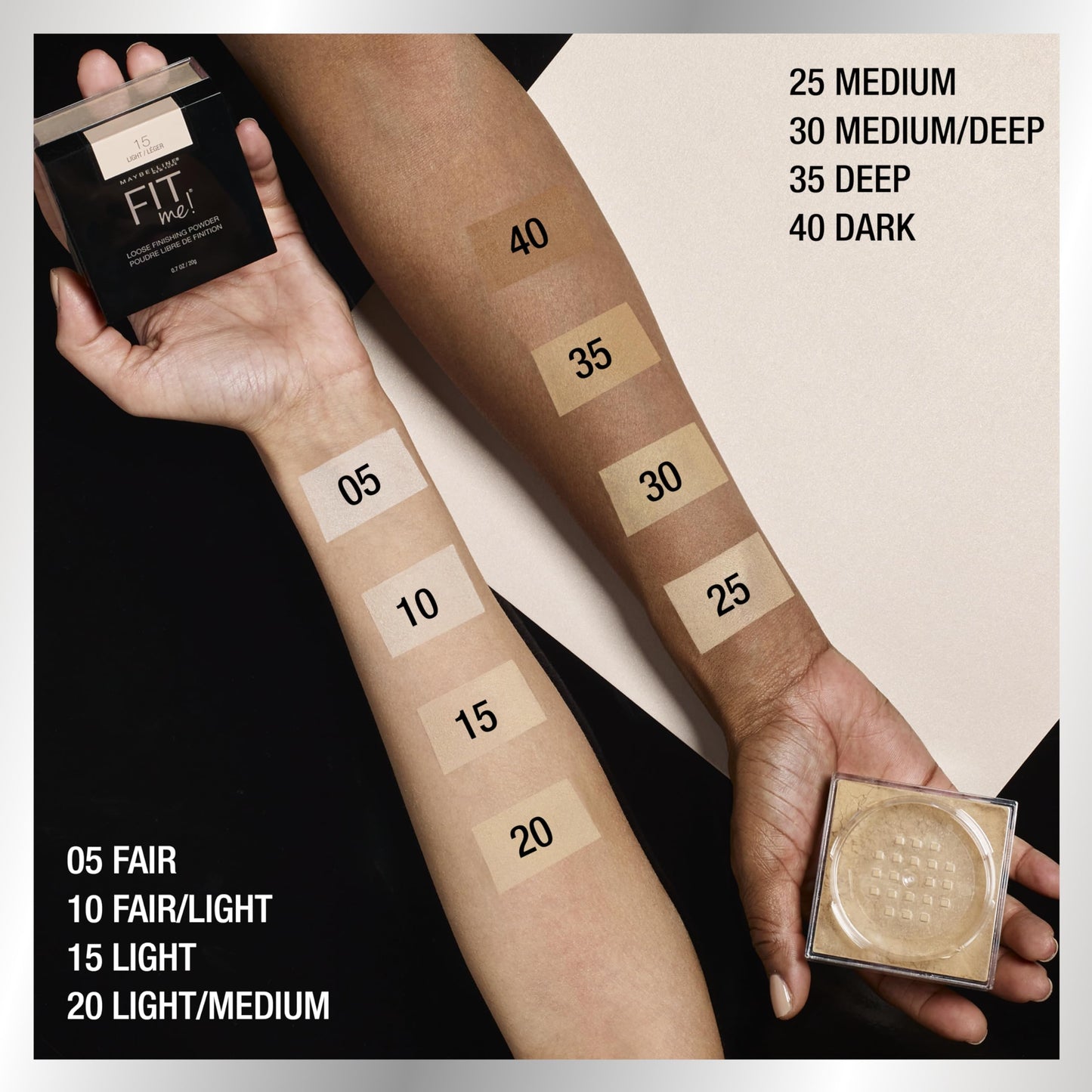 Maybelline Fit Me Loose Finishing Powder, Fair Light, 0.7 oz.