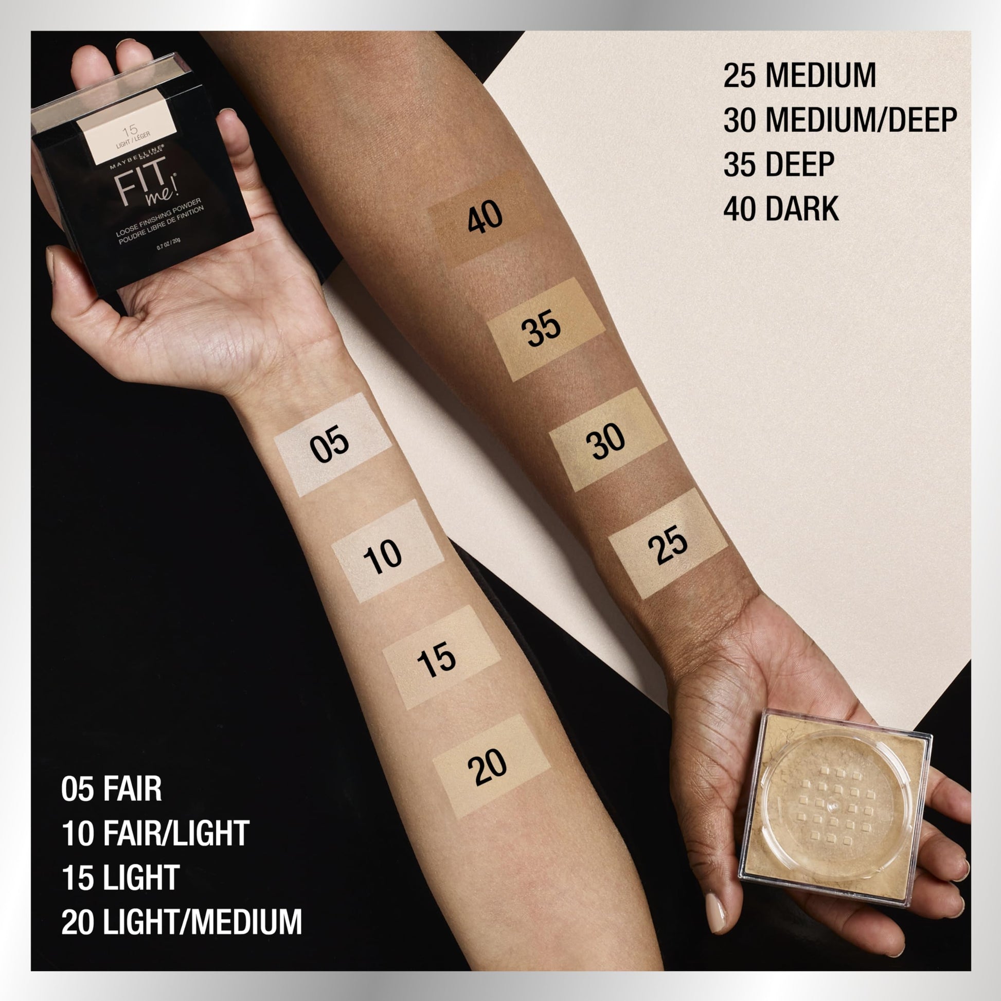 Maybelline Fit Me Loose Finishing Powder, Fair Light, 0.7 oz.
