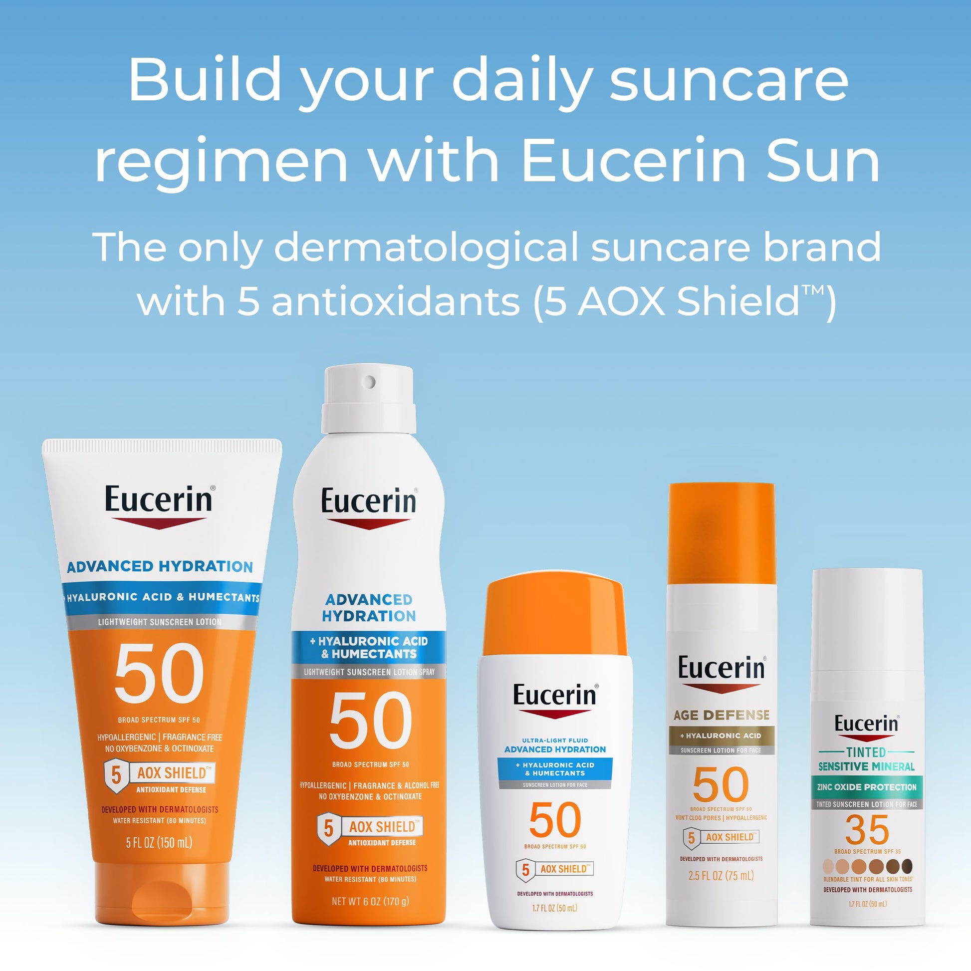Eucerin Loción De Protector Solar Facial Mineral Tintado Solar Spf 35, Protector Solar Mineral No Comedogénico Con Protección Suave De Ã“xido De Zinc Para Piel Sensible, Frasco De 1.7
