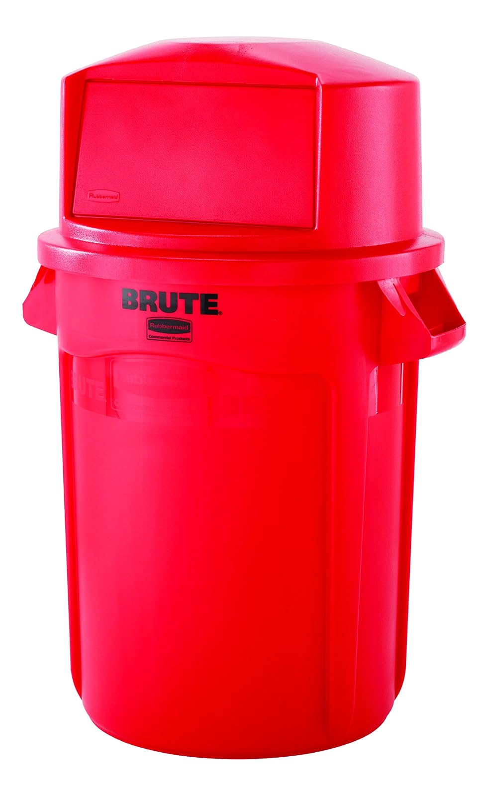 Rubbermaid Commercial Products BRUTE® – Tapa Domo con Ventilación para Contenedor, Puerta de Cierre Automático que Mantiene Alejados Olores e Insectos, Capacidad de 121 L, Rojo FG263788RED