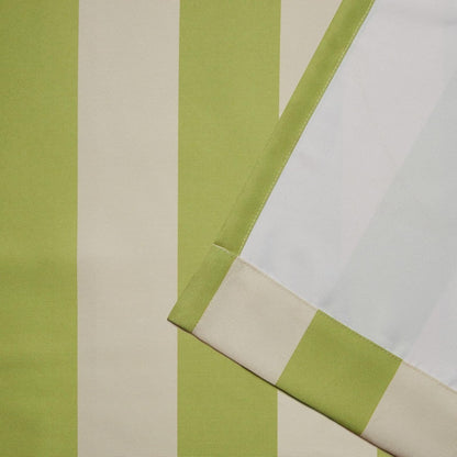 Exclusive Home - Par de Cortinas con toldo a Rayas, Kiwi/Sand, 1.37 m x 2.13 m, 1, 1