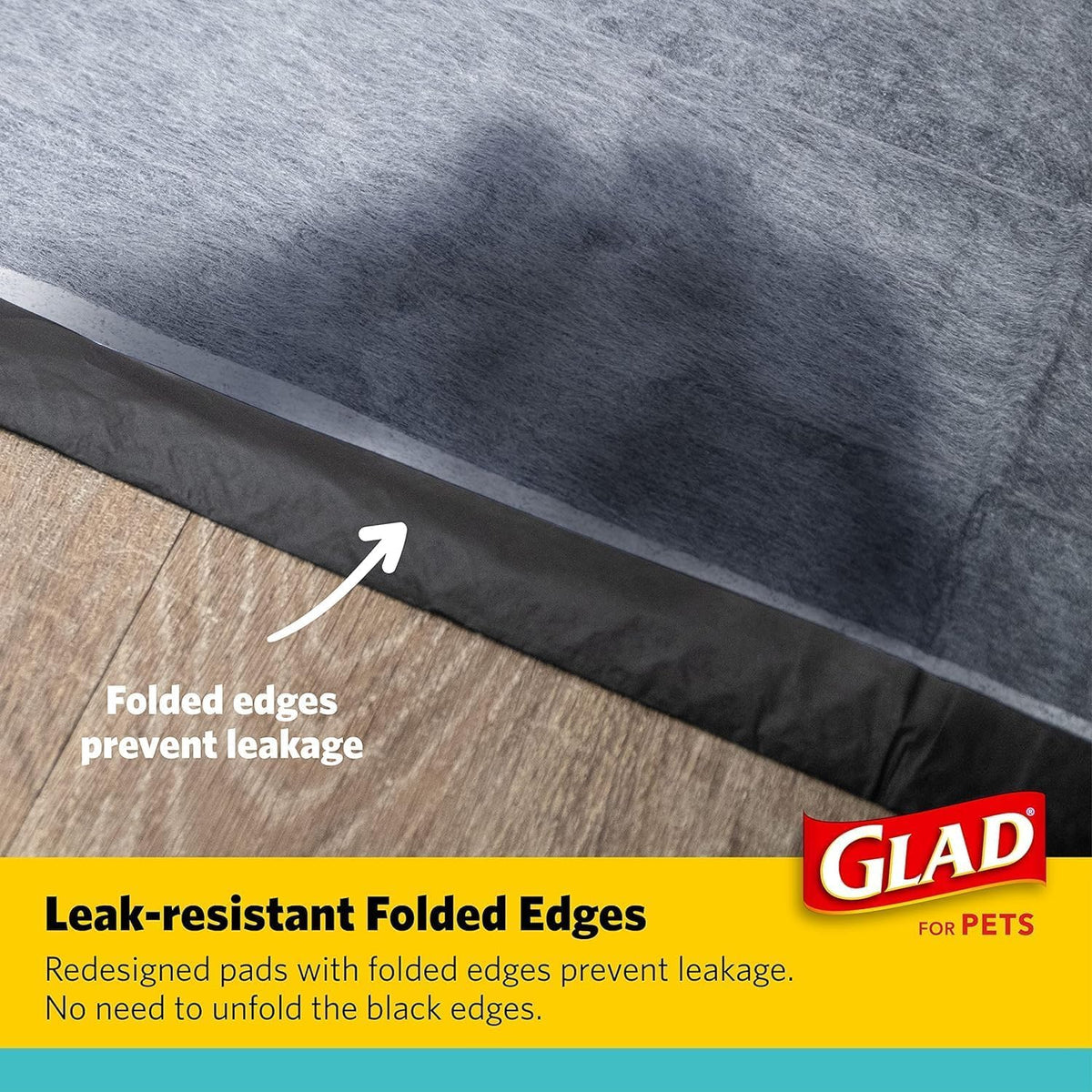 Glad for Pets - Almohadillas para Orejas de Entrenamiento de carbón Activado para Perros, tamaño pequeño, 17.5 x 23.5 Pulgadas, absorbentes de Olor, Almohadillas para Orejas de orina para Perros