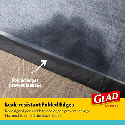 Glad for Pets - Almohadillas para Orejas de Entrenamiento de carbón Activado para Perros, tamaño pequeño, 17.5 x 23.5 Pulgadas, absorbentes de Olor, Almohadillas para Orejas de orina para Perros
