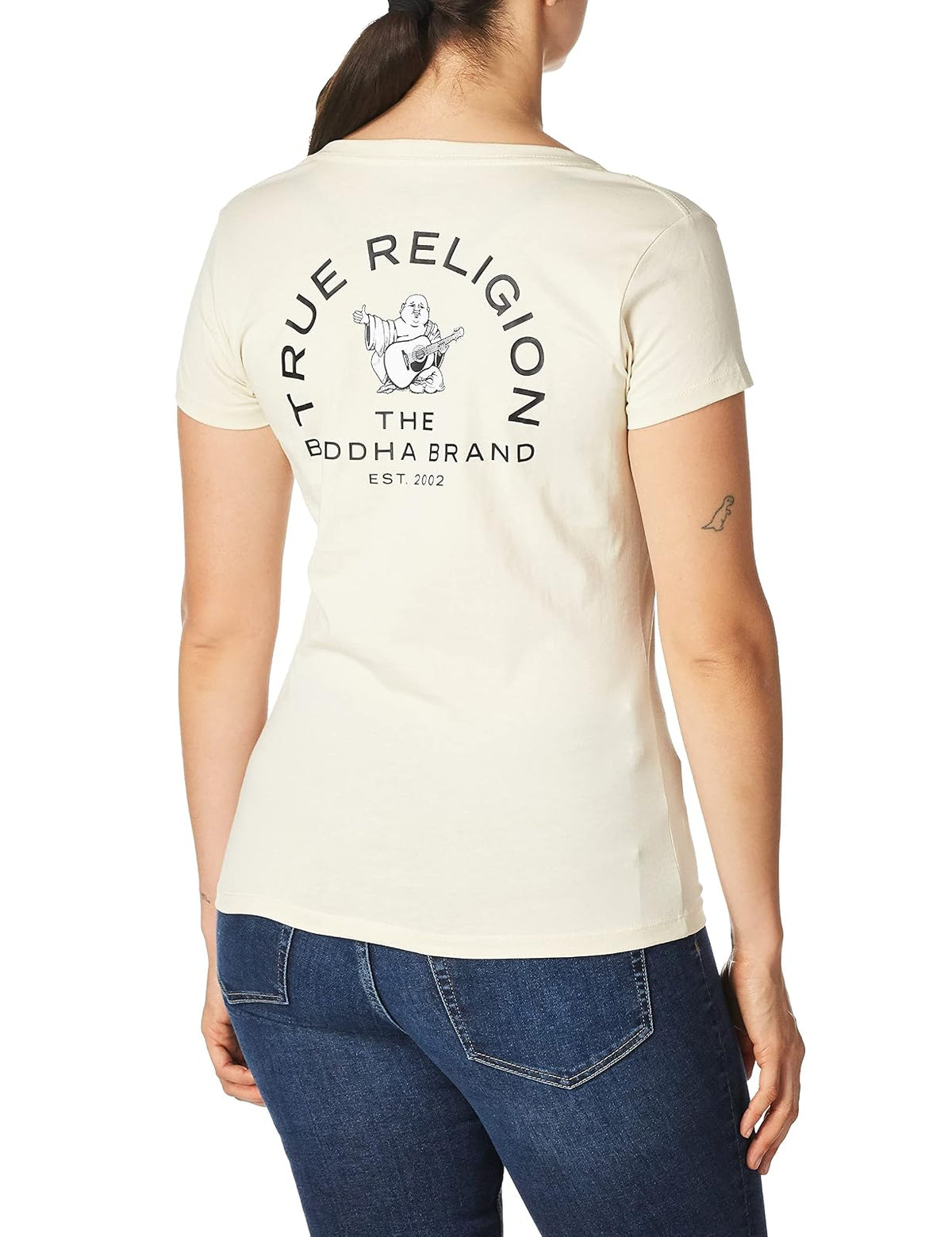 True Religion Ego Short Sleeve V Neck tee Camiseta Mujer
