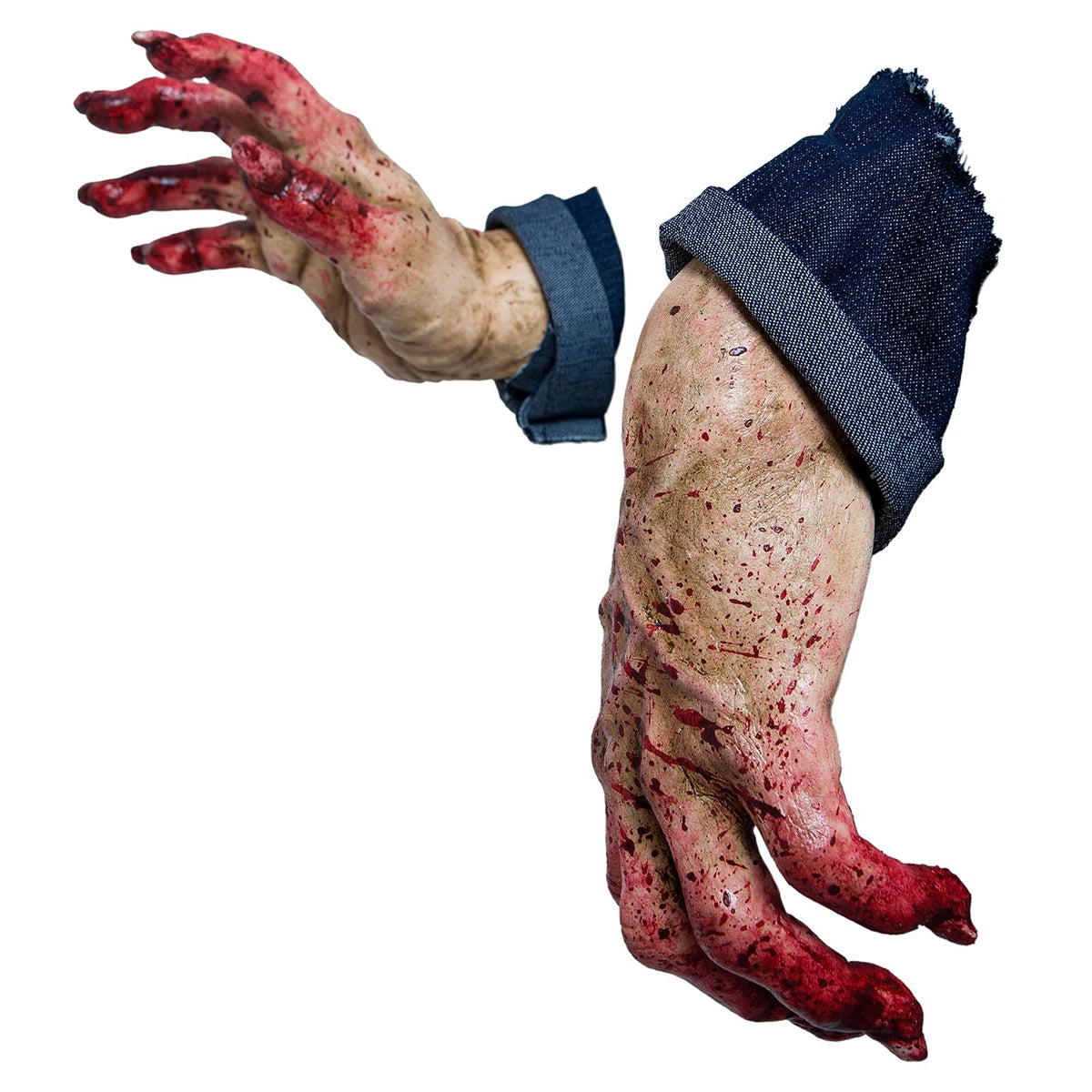 Ghoulish Productions Zombie Hand Emerging, Decoracion De Manos Sangrientas De Zombie Emergentes, Decoraciones Halloween Para Adornar Puerta, Ventana, Casa