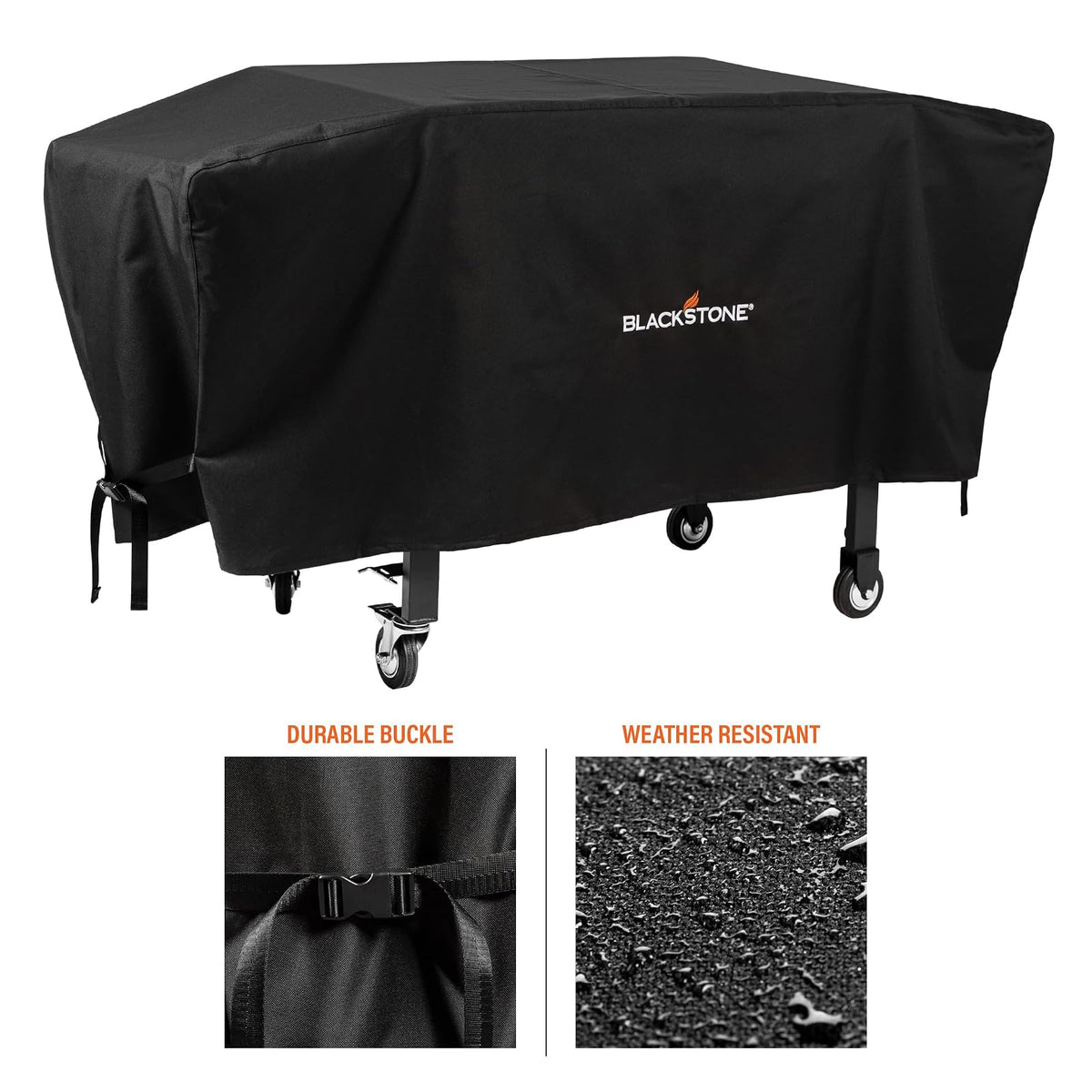 1528 600D - Cubierta de Parrilla de Gas de poliéster Resistente, Resistente al Agua, se Adapta Exclusivamente a la estación de cocción de Plancha de 36 Pulgadas, Color Negro