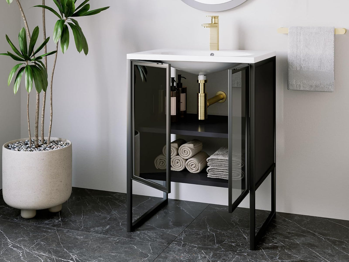 Interceramic Trampa Universal Decorativa para Lavabo de Baño 1-1/4, con Kit de Instalación hecha de latón para máxima durabilidad y resistencia a corrosión, Color Dorado Satinado
