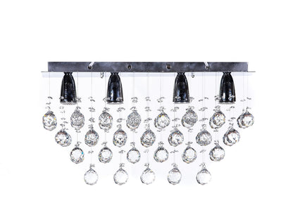 Candil Colgante Gamalux Williams Krystal Texas de 4 Luces P95060/4, luz brillante con diseño sencillo y cristal cortado HQ para espacios acogedores