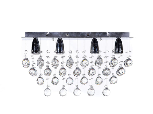 Candil Colgante Gamalux Williams Krystal Texas de 4 Luces P95060/4, luz brillante con diseño sencillo y cristal cortado HQ para espacios acogedores