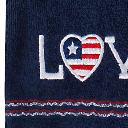 SKL Home Love Toalla de Mano, Azul Marino