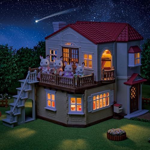 Calico Critters - Juego de Regalo para casa de Campo, Juego de casa de muñecas con Cifras, Muebles y Accesorios