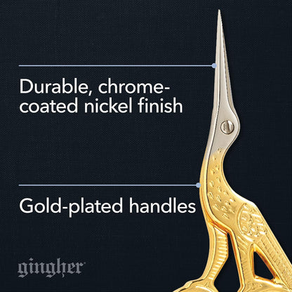 Gingher 3.5 Inch Stork Embroidery Scissors (01-005280)