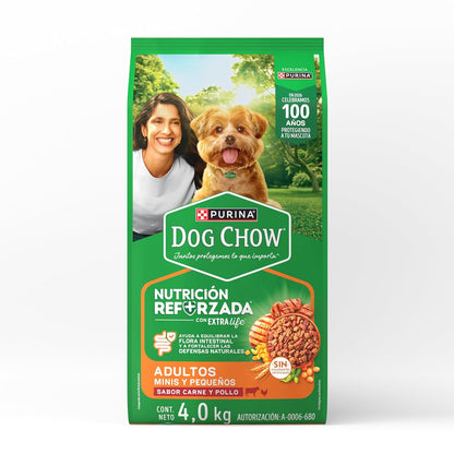 Dog Chow Purina 7501072202697 Comida para Perros Adulto Raza Pequeña, 4 KG
