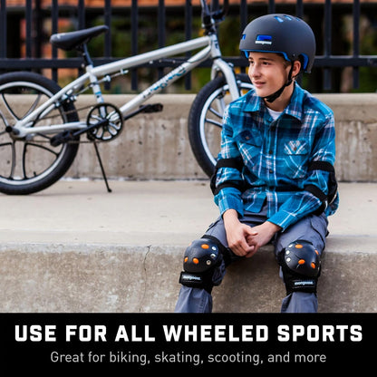 Mongoose Youth BMX - Juego de rodilleras y coderas de gel para bicicleta, equipo protector multideportivo, varios colores