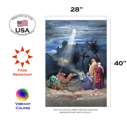 Toland Home Garden 109723 - Bandera de Navidad con Estrella de Belén, 28 x 40 Pulgadas, Doble Cara para decoración de Patio al Aire última intervensión de Invierno