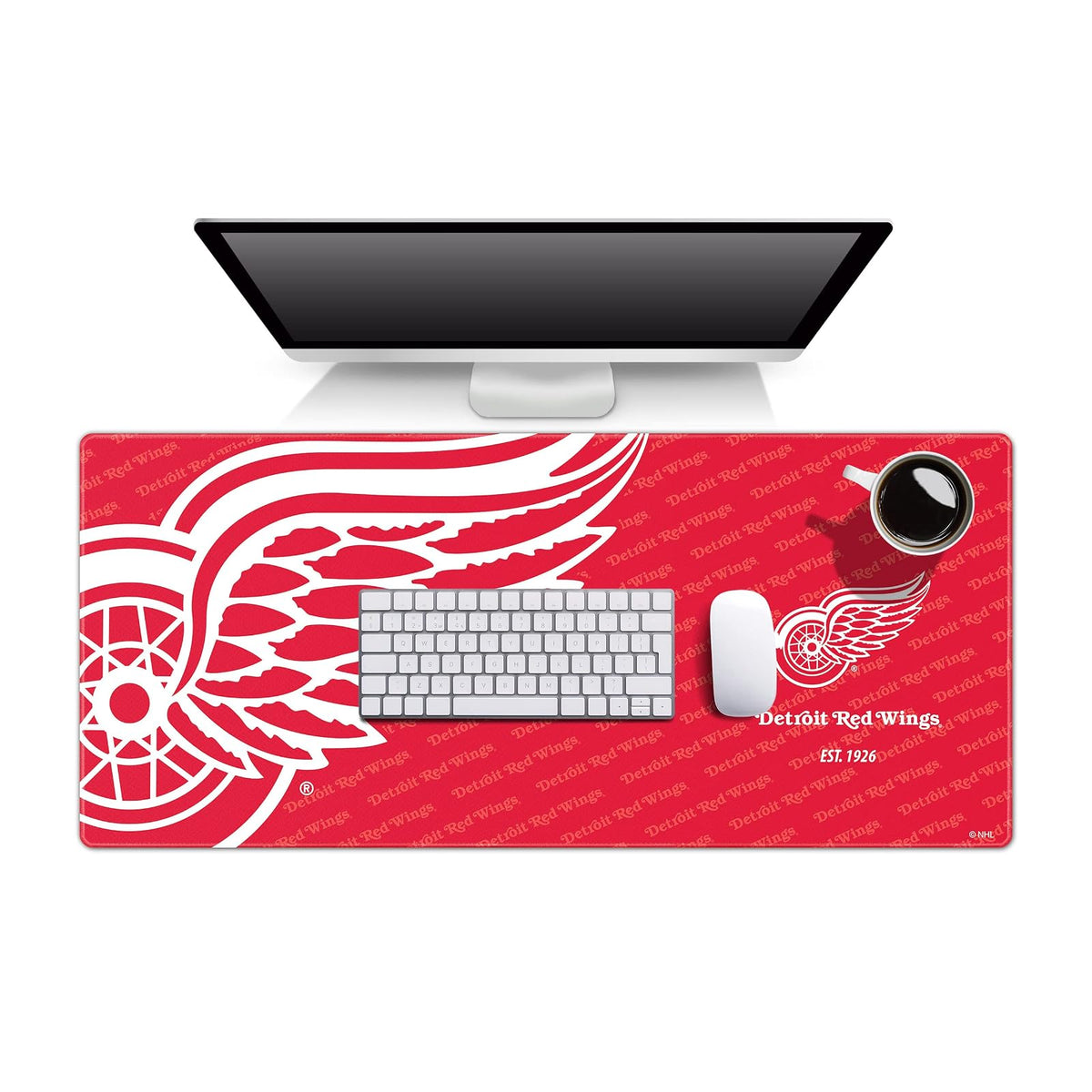 YouTheFan NHL Logo Series - Almohadilla de computadora - Detroit Red Wings