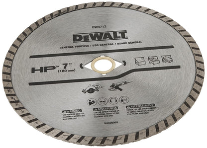 DEWALT - Hoja de diamante para bloque y ladrillo, corte seco/húmedo, borde continuo, 7 pulgadas (DW4712)