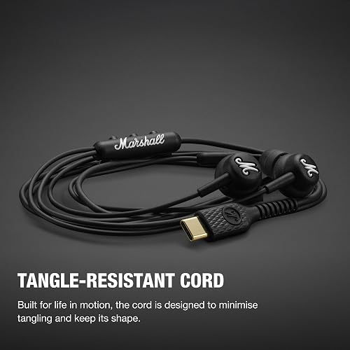 Marshall Mode USB-C Audífonos Alámbricos - Negro/Latón