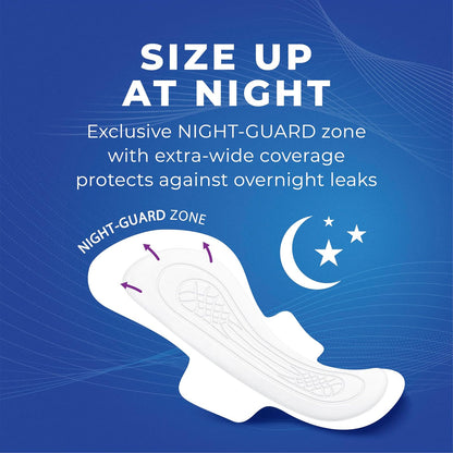 Stayfree Ultra Thin Pads for Women, Overnight with Wings, 40 Count (Pack of 3)
