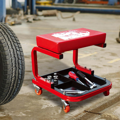 Big Red Torin Asiento Rodante con Bandeja de Herramientas TR6300 | Rojo, Grande, 38.1 cm x 38.1 cm x 38.1 cm, soporta 250 lb