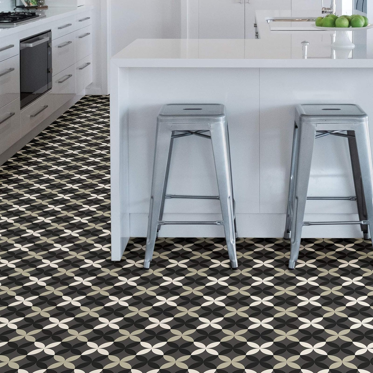 FloorPops FP3367 - Azulejos de piso para despegar y pegar, color neutro
