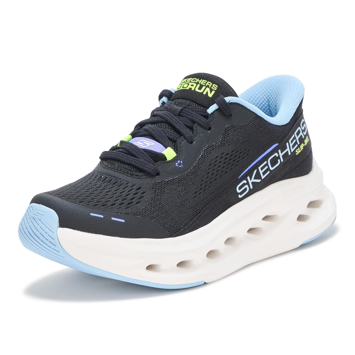Skechers Max Cushioning Glide-Step Caledonia tenis para mujer - 22.0 cm - Negro - Azul