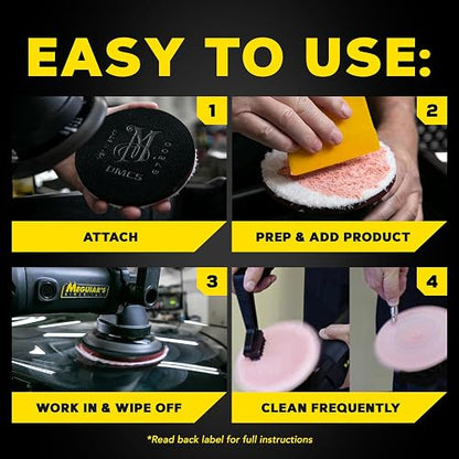 Meguiar's DMC6 6" DA Disco de corte de microfibra, (Paquete de 2)