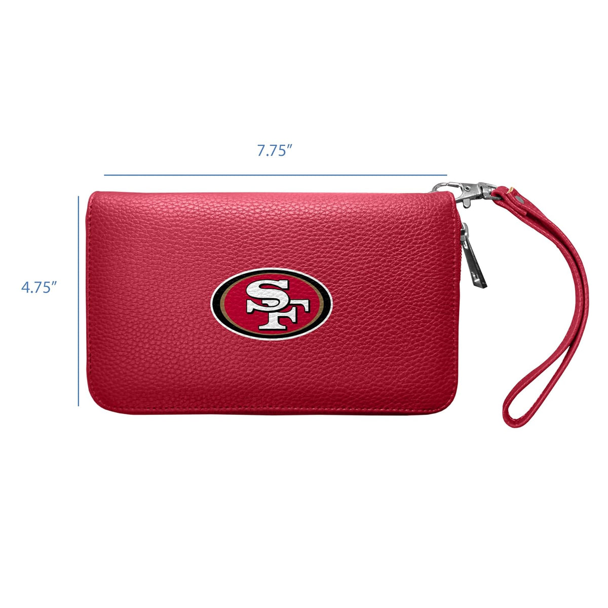 Littlearth NFL - portafolios organizadora Suave de guijarros para Mujer, portafolios con Cierre de Cierre, muñeca, 4 x 7.5 x 1 Pulgadas, Color del Equipo