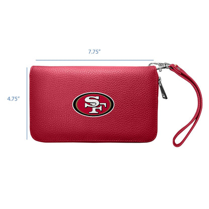 Littlearth NFL - portafolios organizadora Suave de guijarros para Mujer, portafolios con Cierre de Cierre, muñeca, 4 x 7.5 x 1 Pulgadas, Color del Equipo